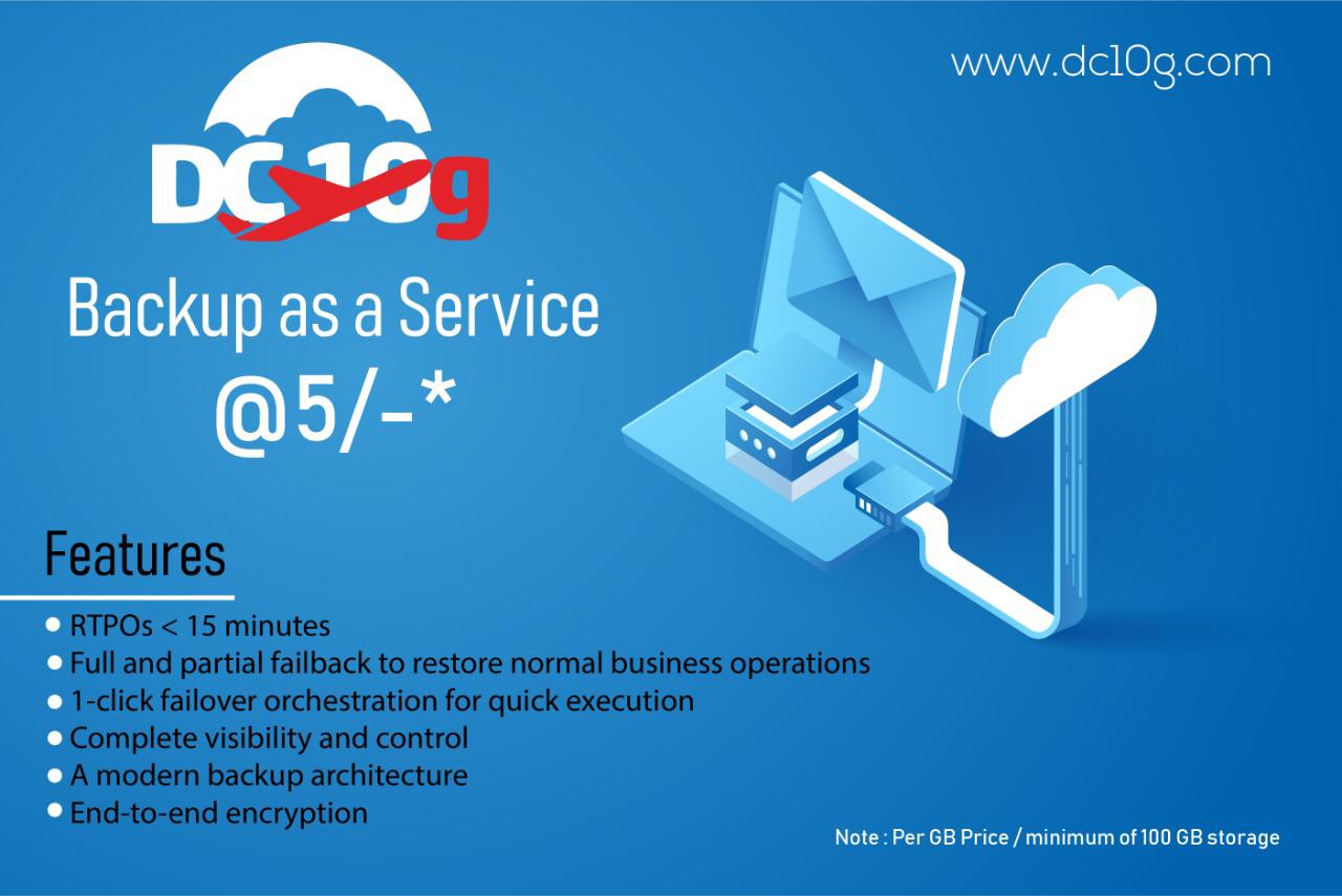Dc10g backup as a service at rupees 5
